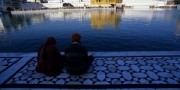 Sikh couple at the Golden Temple, Amritsar, India, 2010