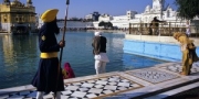 Morning life at the Golden Temple, Amritsar, India, 2010 